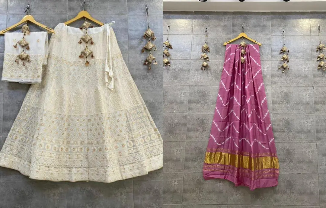 *NEW COLLECTION LAUNCHING*

*LUKHNAVI COTTON SKIRT with SHIBORI with LAGDI PATTA DUPPATA* 

*Lehnga  uploaded by business on 12/12/2023