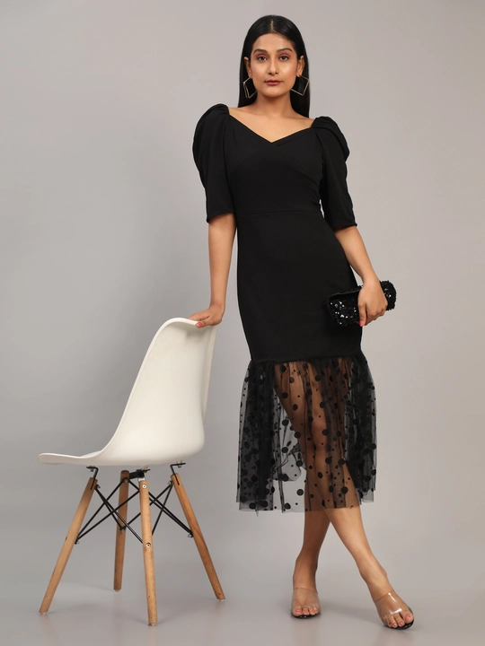 Tiered Dress with Tulle Bottom uploaded by VAIDEHI SUPER STORE VAIDEHI SUPER STORE on 12/12/2023