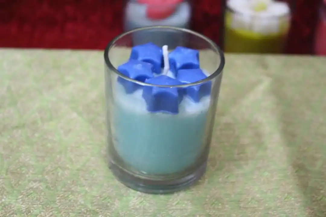 Star glass candle uploaded by business on 12/12/2023