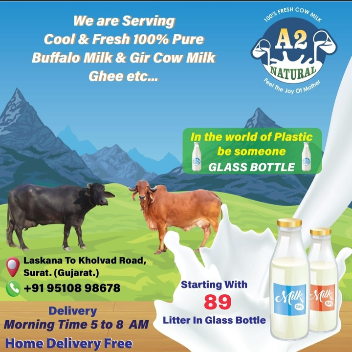 Gir Cow Milk /Buffalo Milk uploaded by A2 Natural on 12/13/2023