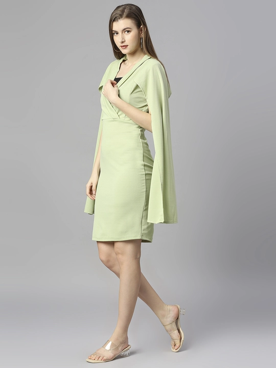 Pista Cape Sleeve Lycra Cotton Bodycon Dress uploaded by VAIDEHI SUPER STORE VAIDEHI SUPER STORE on 12/13/2023