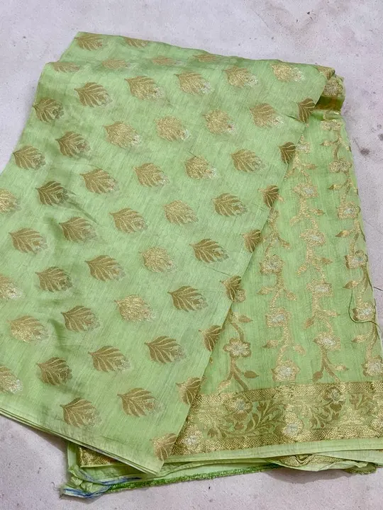 Banarasi muslin cotton by silk suit piece  uploaded by VAIBHAV SAREES on 12/13/2023