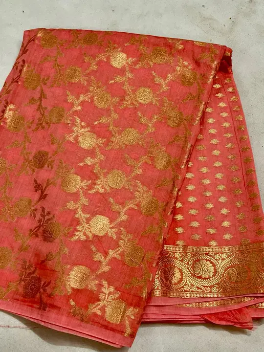 Banarasi muslin cotton by silk suit piece  uploaded by business on 12/13/2023