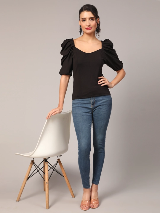 Black Ofra Sleeve Cotton Lycra Top uploaded by VAIDEHI SUPER STORE VAIDEHI SUPER STORE on 12/13/2023