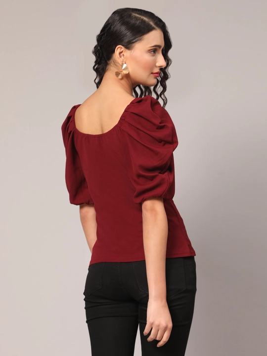 Maroon Ofra Sleeve Cotton Lycra Top uploaded by VAIDEHI SUPER STORE VAIDEHI SUPER STORE on 12/13/2023