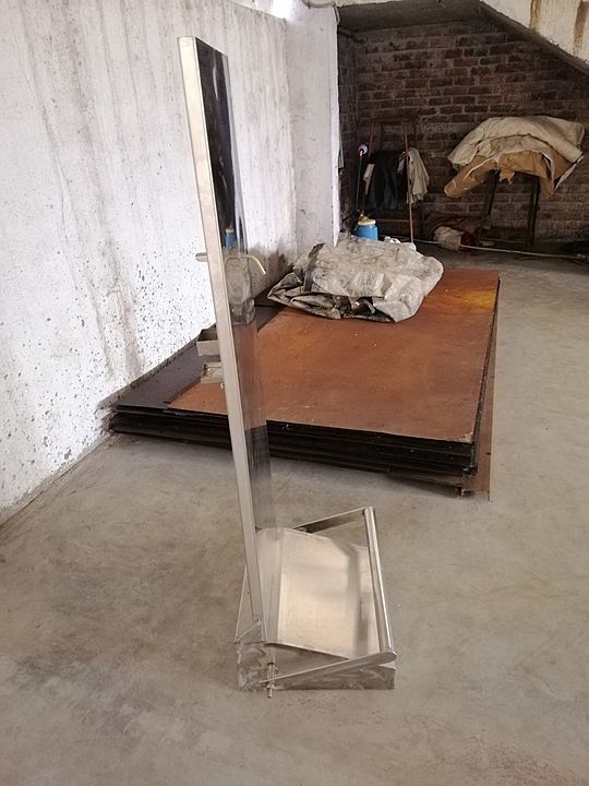 Stainless steel foot operated pedal sanitizer stand uploaded by Laxmi engineering works on 7/18/2020
