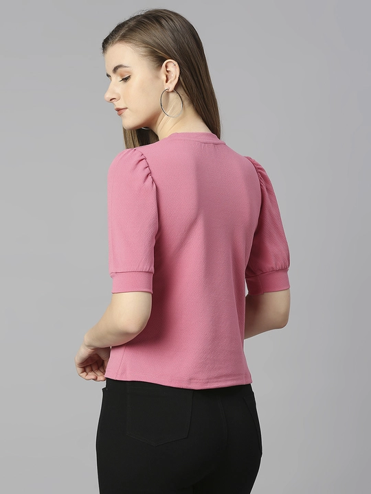 Pink Regular Fit Puff Sleeve Top uploaded by VAIDEHI SUPER STORE VAIDEHI SUPER STORE on 12/13/2023
