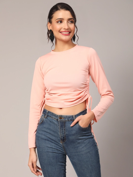 Peach Colored Lycra Knitted Top uploaded by VAIDEHI SUPER STORE VAIDEHI SUPER STORE on 12/13/2023