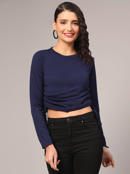 Blue Colored Lycra Knitted Top uploaded by VAIDEHI SUPER STORE VAIDEHI SUPER STORE on 12/13/2023