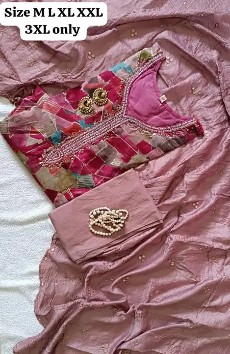 👉Fabric : Heavy modal silk 

👉 with silk dupatta work 

👉 three piece set

👉 kurti with hand wor uploaded by BOKADIYA TEXOFIN on 12/13/2023