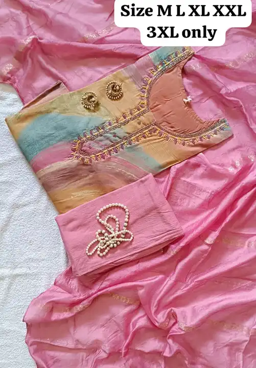 👉Fabric : Heavy modal silk 

👉 with silk dupatta work 

👉 three piece set

👉 kurti with hand wor uploaded by BOKADIYA TEXOFIN on 12/13/2023