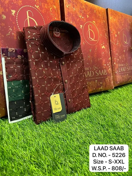 🫅🫅 LAAD SAHAB 🫅🫅KURTA PYAJAMA SET FOR MEN BOX PACK uploaded by Kushal Jeans, Indore on 12/13/2023