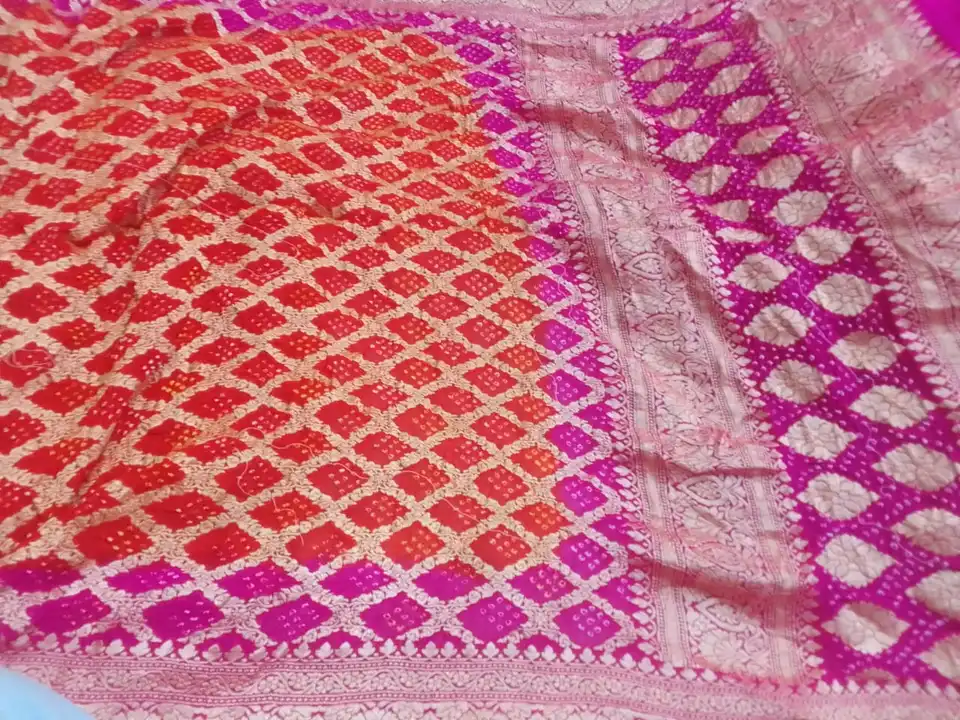 Pure shiffon bandhej dupatta uploaded by Ajaz textiles on 12/13/2023