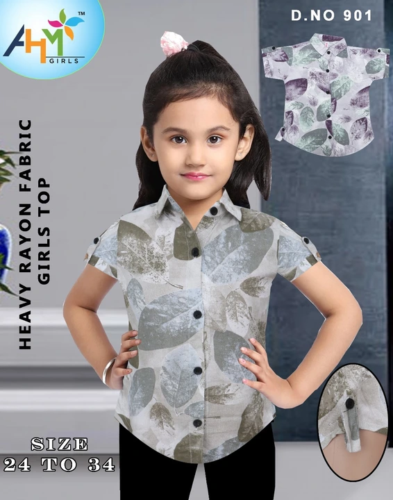 Ahm girls top heavy Rayon fabric 18kg+with interlock stitching SIZE 24×34 uploaded by Ahm garments on 12/13/2023