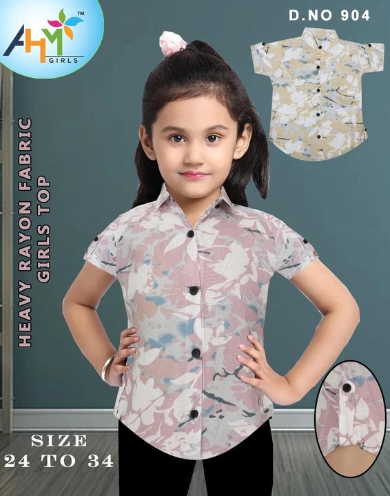 Ahm girls top heavy Rayon fabric 18kg+with interlock stitching SIZE 24×34 uploaded by Ahm garments on 12/13/2023