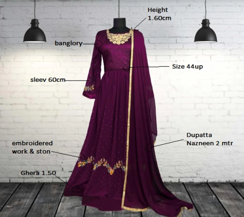 Gown uploaded by Taha fashion from surat on 12/13/2023
