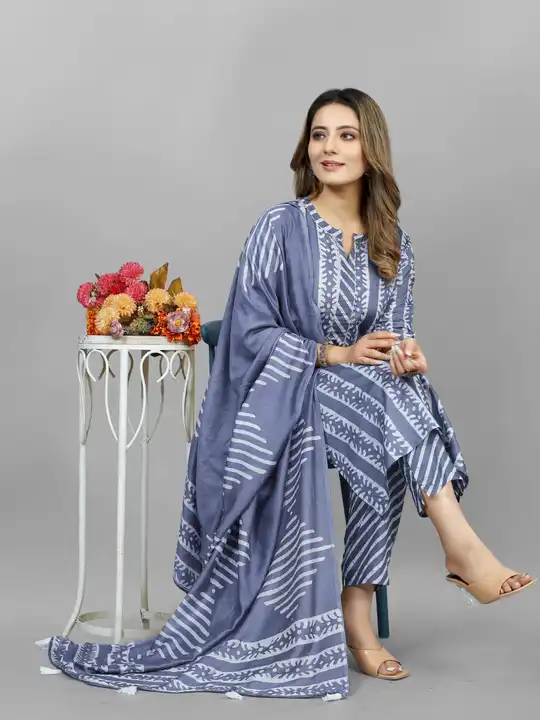 Readymade cotton batik printed salwar suit  uploaded by New Chennai saree  on 12/14/2023