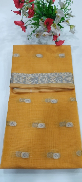 Kota doria saree with blouse  uploaded by Umda fab on 12/14/2023
