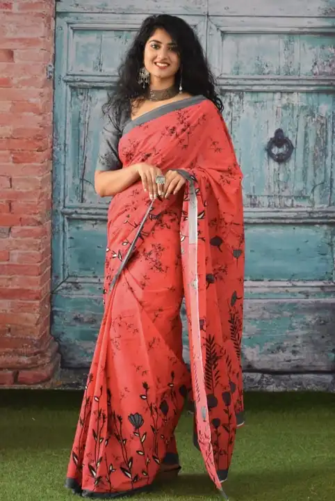 Cotton mulmul saree Contact me warsap 9680805554 uploaded by Husna textiles on 12/14/2023