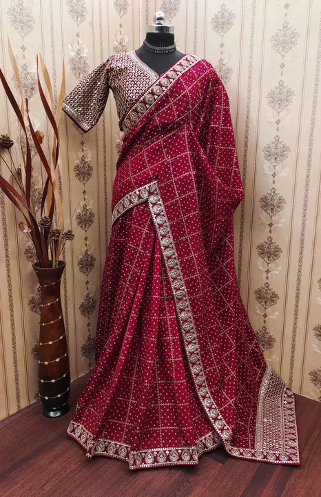 
New arrivals,

💕heavy designer saree in stiched b uploaded by business on 12/14/2023