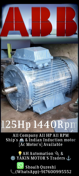 Post image ABB
125Hp 1440Rpm

Used good Electric Induction motor