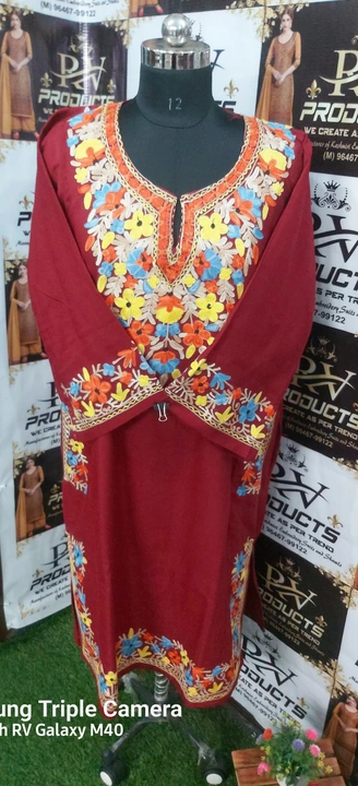 Woollen Kashmiri Embroidery pheran  uploaded by Rv Products on 12/14/2023