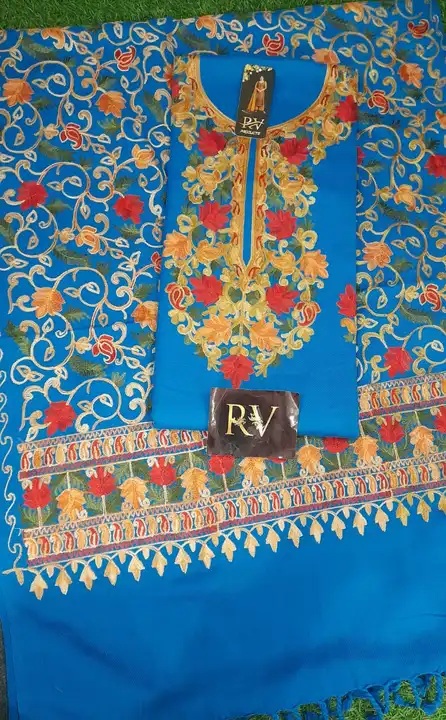 Wool kashmiri embroidery salwar suits at wholesale prices  uploaded by Rv Products on 12/14/2023