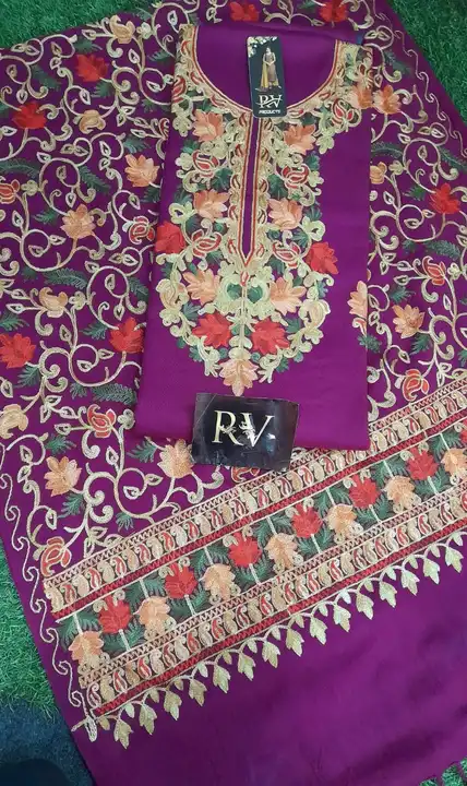 Wool kashmiri embroidery salwar suits at wholesale prices  uploaded by business on 12/14/2023