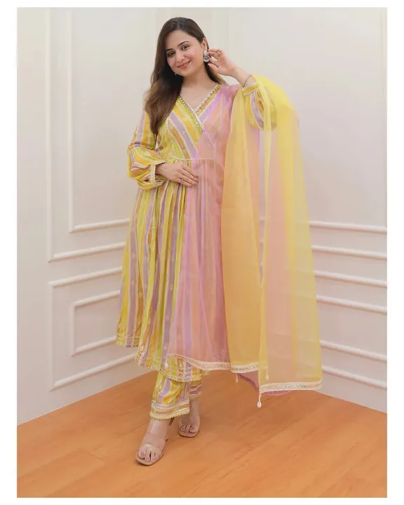 *launching New inn 😍 Multicoloured Anarkali with mirror 🪞 work and zippy lace*
 
😍😍😍🥰🥰🥰😘😘 uploaded by business on 12/15/2023