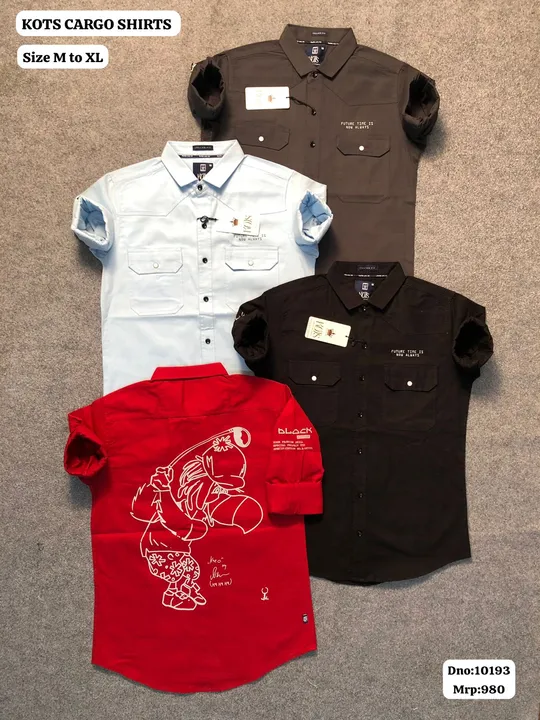 Kots double pocket back print shirts  uploaded by Fidak Enterprise on 12/15/2023