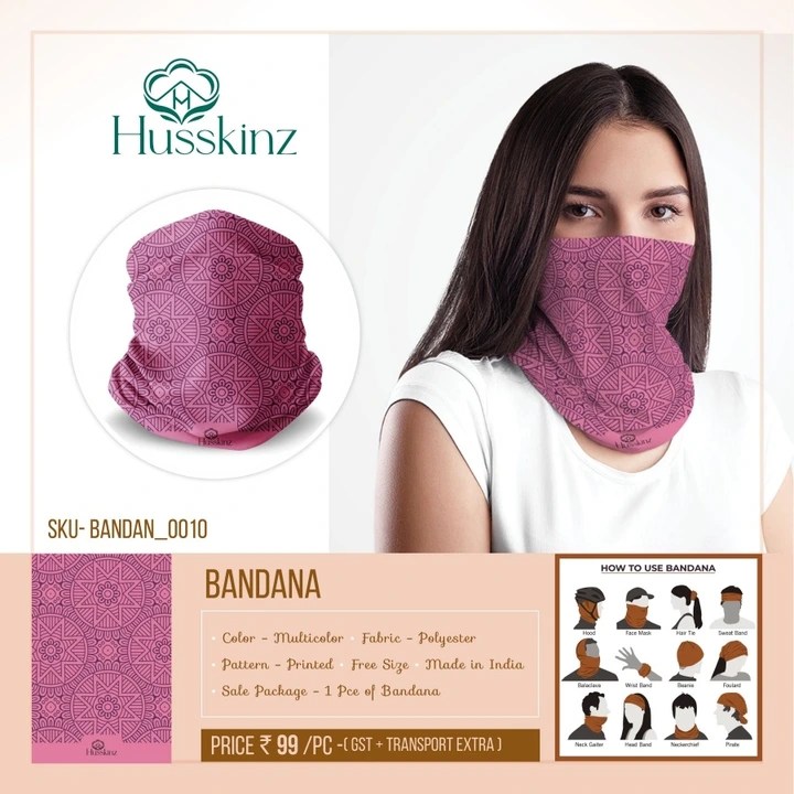 Ultimate Comfort and Style: Trendy Bandana facemask for Every Occasion uploaded by Richworld Industris on 12/15/2023