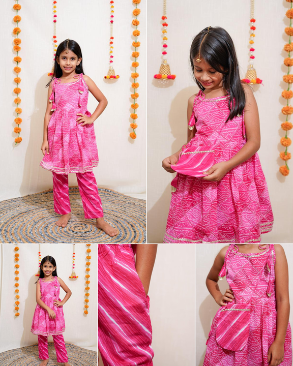 Pure Cotton Kurti Pant Potli Set for Girls  uploaded by Mahalakshami Enterprises (Majestykart) on 12/15/2023