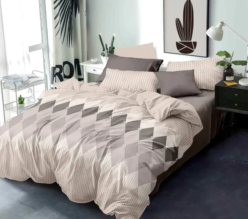 King size fitted bedsheet with pillow covers  uploaded by Rajesh handloom outlet on 12/15/2023