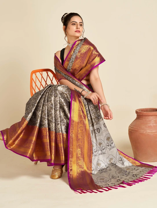 Tissue silk saree with woven design uploaded by VAIDEHI SUPER STORE VAIDEHI SUPER STORE on 12/16/2023