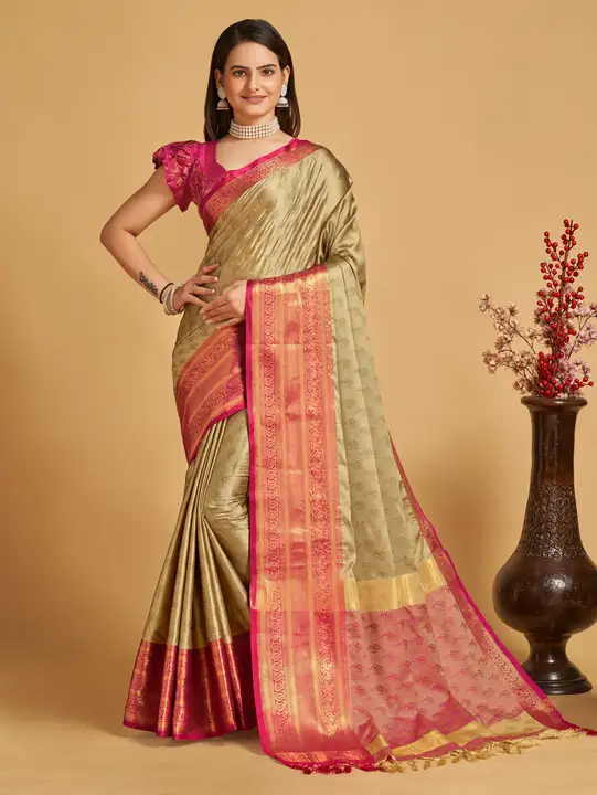 Banarasi Saree with Woven Motifs Design uploaded by business on 12/16/2023