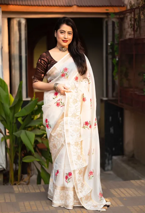 Kota embroidery saree uploaded by business on 12/16/2023