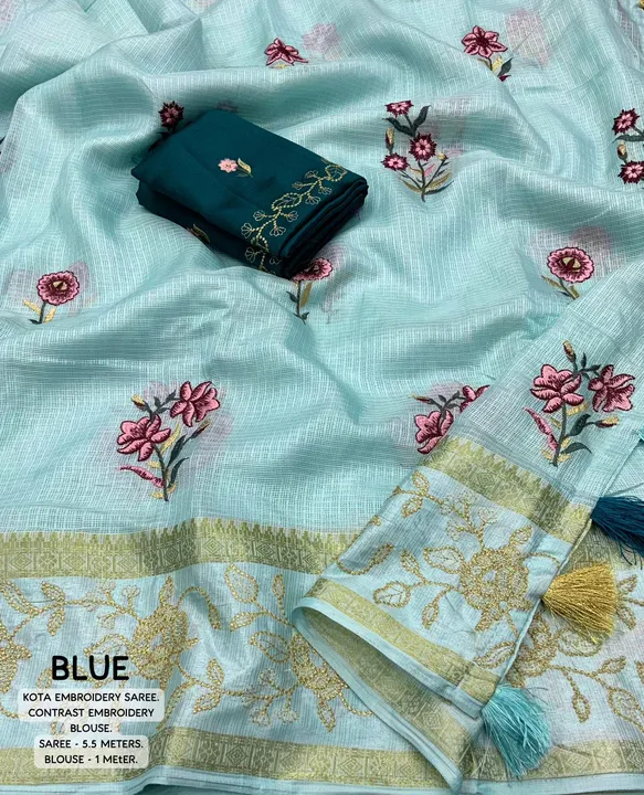 Kota embroidery saree uploaded by Suyukti Creation on 12/16/2023