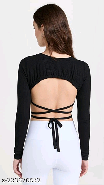 Rib croptop black less uploaded by business on 12/16/2023