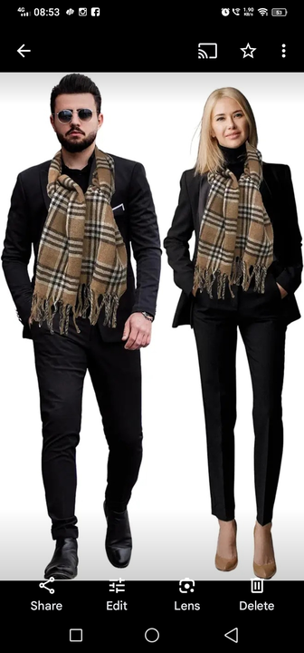 Winter soft wool Neck scarfs uploaded by GOLDEN ERA CLOTHING STORE on 12/17/2023