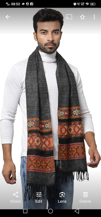 Winter soft wool Neck scarfs uploaded by GOLDEN ERA CLOTHING STORE on 12/17/2023