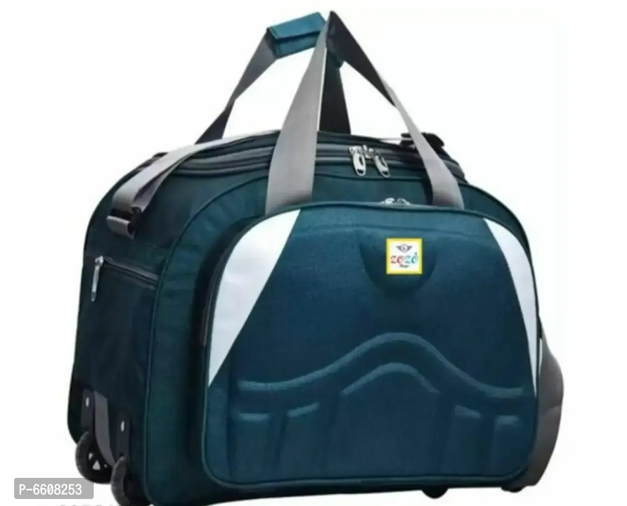 Duffle Polyester Bag 60 litres Waterproof Strolley Duffle Bag- 2 Wheels - Luggage Bag For Men and Wo uploaded by business on 12/17/2023