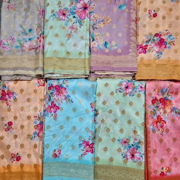Pure dola silk saree with digital print  uploaded by Zeeshan fashion on 12/17/2023
