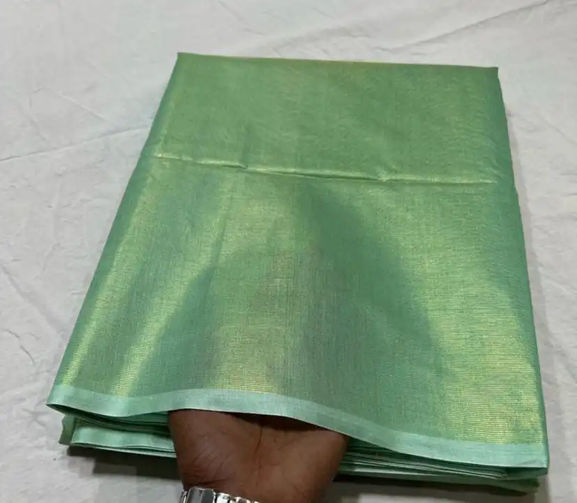 Pure handwoven traditional chanderi half tissue running mtr uploaded by Virasat handloom chanderi on 12/17/2023