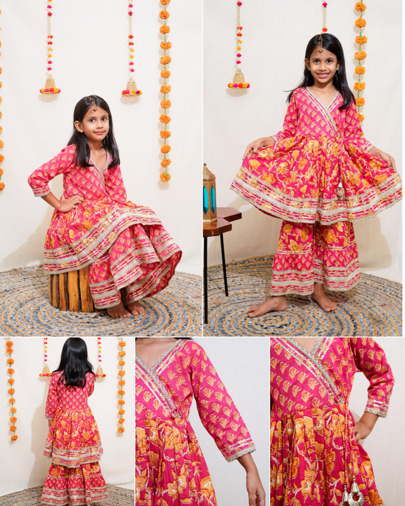 Pure Cotton Kurti Sharara Set for Girls  uploaded by Mahalakshami Enterprises (Majestykart) on 12/17/2023
