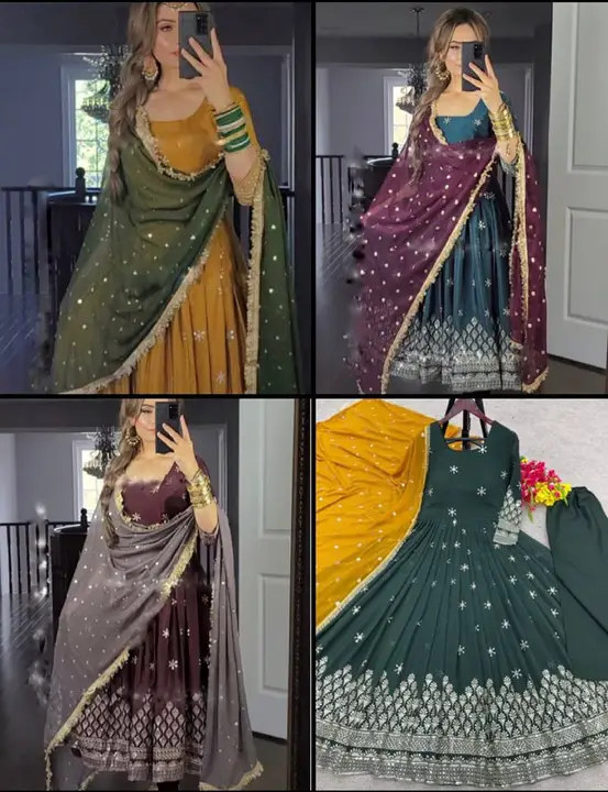 Gown with dupaatta  uploaded by MAHADEV FASHION on 12/17/2023