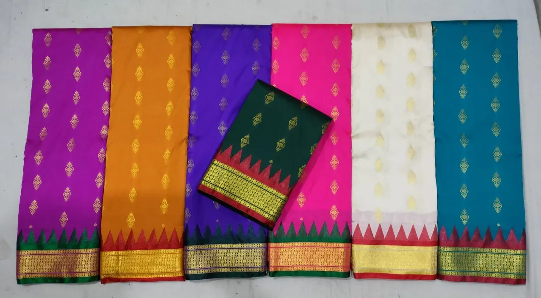 Papa Silk Jacquard New Design Saree
Full Saree With Blouse 
Colour - 7
Set.      - 7
 uploaded by H.A Traders on 12/18/2023