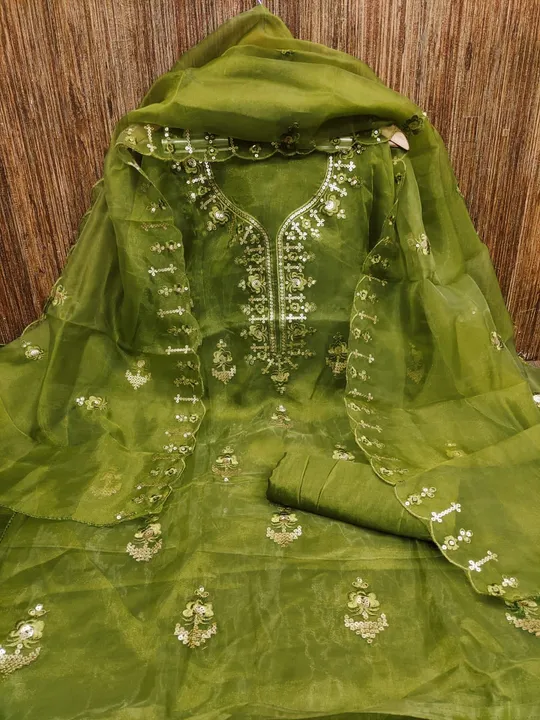 ORGANZA SILK WITH MULTI SQUANCE WORK* uploaded by business on 12/18/2023