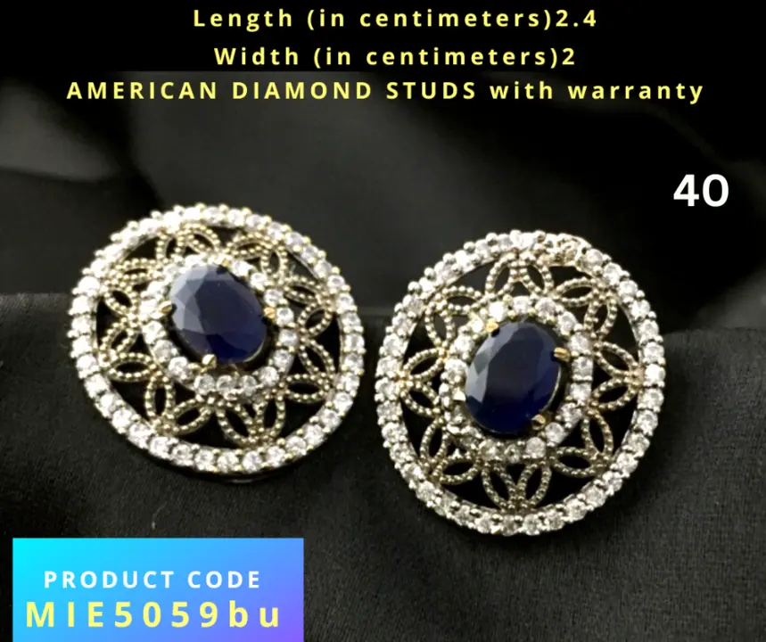 Cubic zirconia stud earrings  uploaded by business on 12/18/2023
