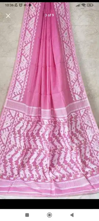 Pure cotton jamdani uploaded by Shree nagpur handloom factory on 12/19/2023