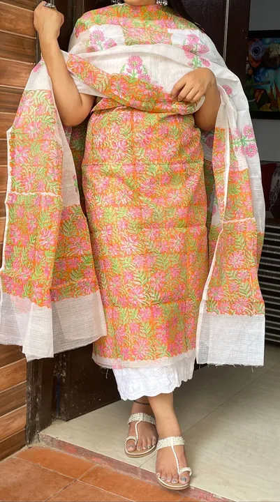 exclusive hand block print suit  uploaded by Ansari Handloom on 12/19/2023